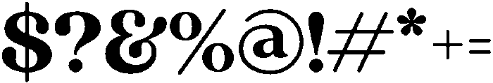 Vintage otf (400) Font OTHER CHARS