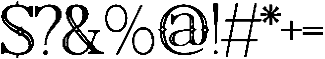 Vinterra Regular otf (400) Font OTHER CHARS