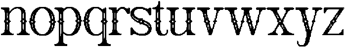 Vinterra Regular otf (400) Font LOWERCASE