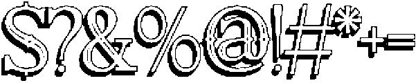Vinterra Shadow otf (400) Font OTHER CHARS