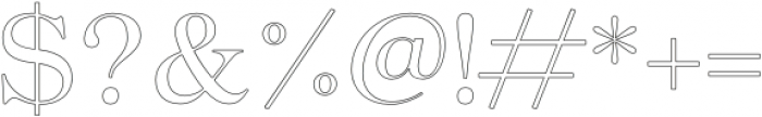 Violet JW Serif Outline Regular otf (400) Font OTHER CHARS