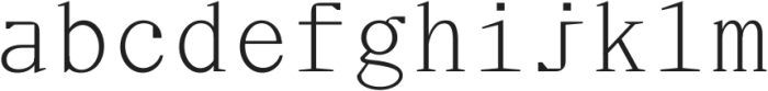 Virgil Mono Light ttf (300) Font LOWERCASE