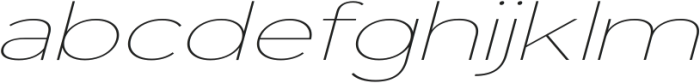 Vista Nordic Thin Italic ttf (100) Font LOWERCASE