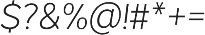 Vistol Sans Extra Light Italic otf (200) Font OTHER CHARS