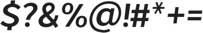 Vistol Sans Semi Bold Italic otf (600) Font OTHER CHARS