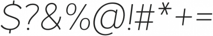 Vistol Sans Thin Italic otf (100) Font OTHER CHARS