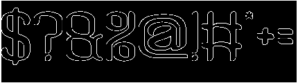 Visual Rhythm-Hollow-Inverse otf (400) Font OTHER CHARS