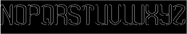 Visual Rhythm-Hollow-Inverse otf (400) Font UPPERCASE