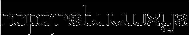 Visual Rhythm-Hollow-Inverse otf (400) Font LOWERCASE