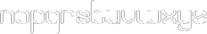 Visual Rhythm-Hollow otf (400) Font LOWERCASE