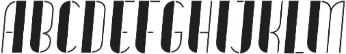 Vitacura Stencil Oblique otf (400) Font LOWERCASE