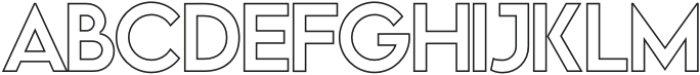 Vivexa Outline Regular otf (400) Font UPPERCASE