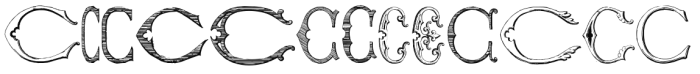 Victorian Alphabets C Font UPPERCASE