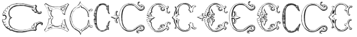 Victorian Alphabets C Font UPPERCASE