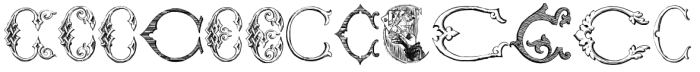 Victorian Alphabets C Font LOWERCASE