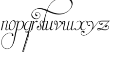 Victorian Alphabets Nine Font LOWERCASE