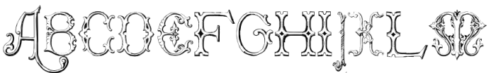 Victorian Alphabets Seven Font UPPERCASE