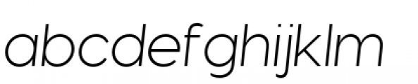 Visby Light Oblique Font LOWERCASE
