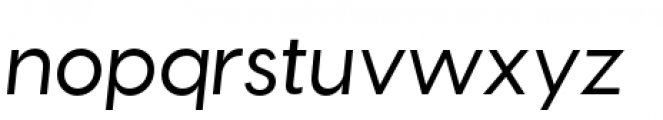 Visby Medium Oblique Font LOWERCASE