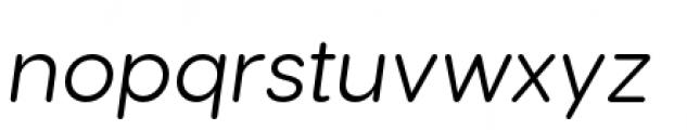 Visby Round Regular Oblique Font LOWERCASE