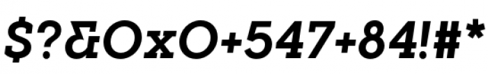 Visby Slab Bold Oblique Font OTHER CHARS
