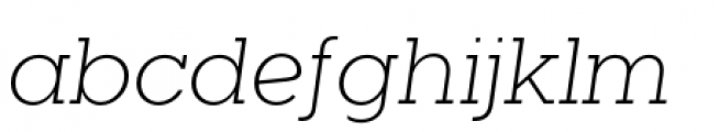 Visby Slab Light Oblique Font LOWERCASE