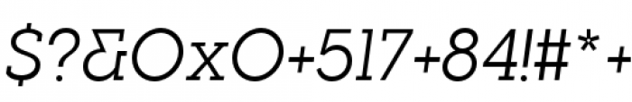 Visby Slab Regular Oblique Font OTHER CHARS