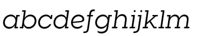 Visby Slab Regular Oblique Font LOWERCASE