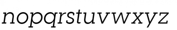 Visby Slab Regular Oblique Font LOWERCASE