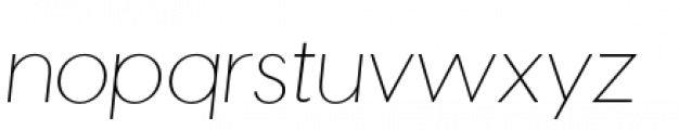 Visby Thin Oblique Font LOWERCASE