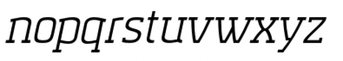 Vitali Slab Oblique Font LOWERCASE