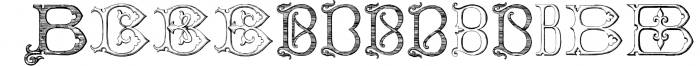 Victorian Alphabets B Font UPPERCASE