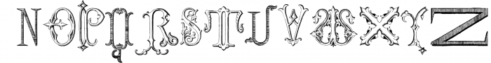 Victorian Alphabets Four Font UPPERCASE