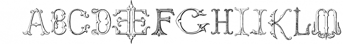Victorian Alphabets Three Font UPPERCASE