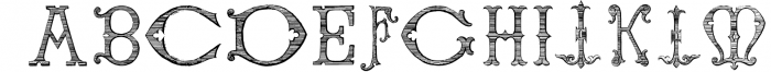 Victorian Alphabets Font UPPERCASE