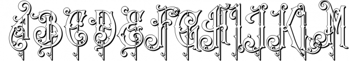 Victorian Fonts Collection 12 Font UPPERCASE