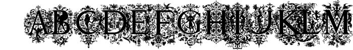 Victorian Ornamental Capitals Font UPPERCASE
