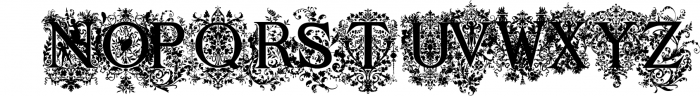 Victorian Ornamental Capitals Font UPPERCASE