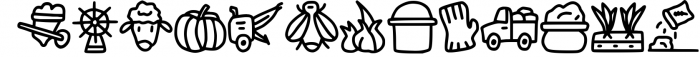 Village Doodle Dingbat Font LOWERCASE