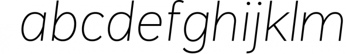 Vistol Sans Thin Italic Font LOWERCASE