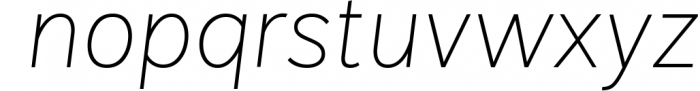 Vistol Sans Thin Italic Font LOWERCASE