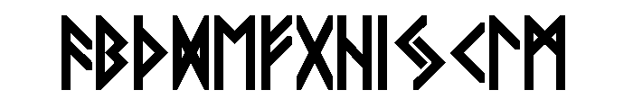 VIKING, ELDER Runes Bold Regular Font UPPERCASE