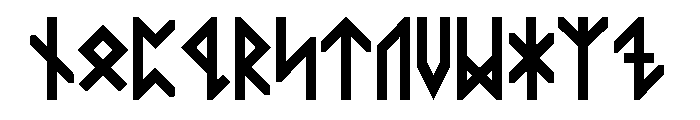 VIKING, ELDER Runes Bold Regular Font UPPERCASE