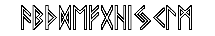 VIKING, ELDER Runes Regular Font UPPERCASE