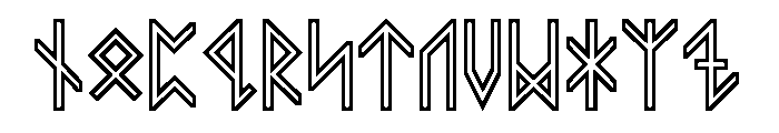 VIKING, ELDER Runes Regular Font UPPERCASE