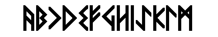 VIKING, MIDDLE Runes Bold Regular Font UPPERCASE