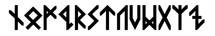 VIKING, MIDDLE Runes Bold Regular Font UPPERCASE
