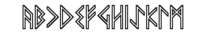 VIKING, MIDDLE Runes Regular Font UPPERCASE