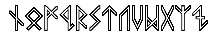 VIKING, MIDDLE Runes Regular Font UPPERCASE