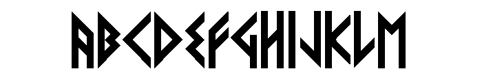 VIKING, YOUNGER Runes Bold Regular Font UPPERCASE